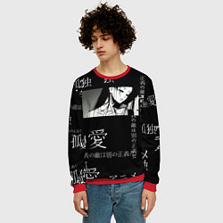 Свитшот мужской Аниме девушка, цвет: 3D-красный — фото 2
