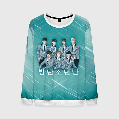 Мужской свитшот BTS / 3D-Белый – фото 1