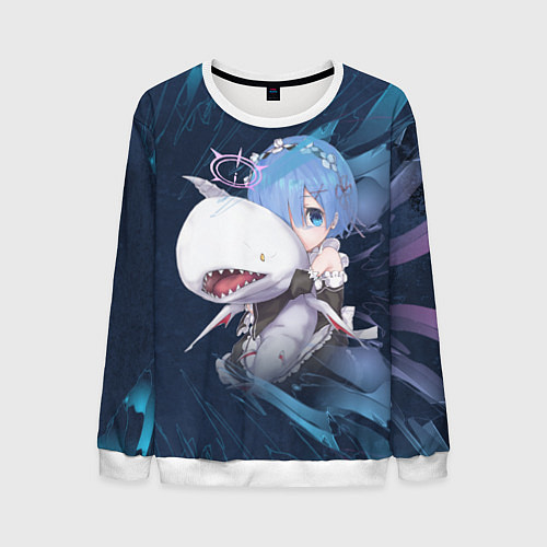 Мужской свитшот Re: Zero Жизнь с нуля / 3D-Белый – фото 1