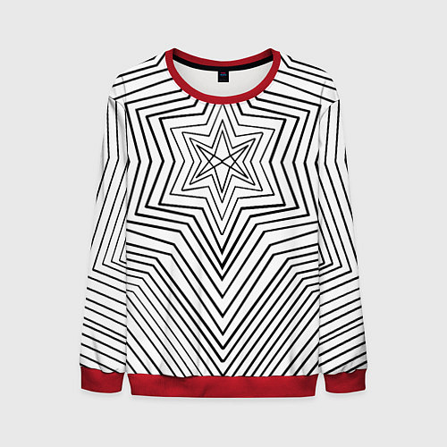 Мужской свитшот Bring me the horizon white / 3D-Красный – фото 1