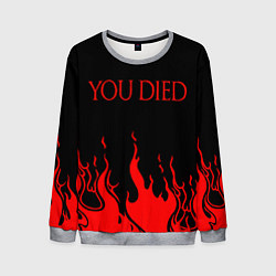 Свитшот мужской YOU DIED, цвет: 3D-меланж