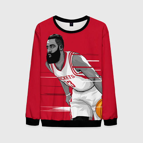 Мужской свитшот James Harden Houston Rockets / 3D-Черный – фото 1