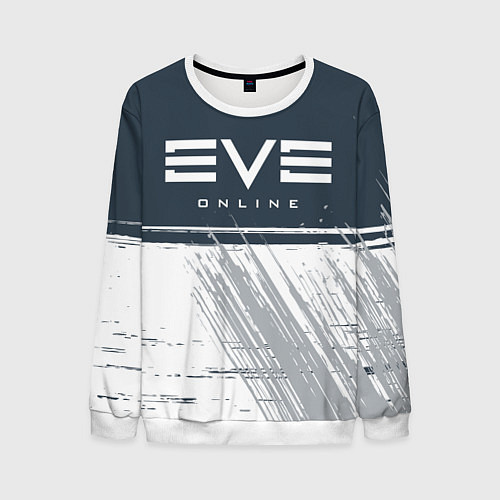 Мужской свитшот EVE ONLINE ИВ ОНЛАЙН / 3D-Белый – фото 1