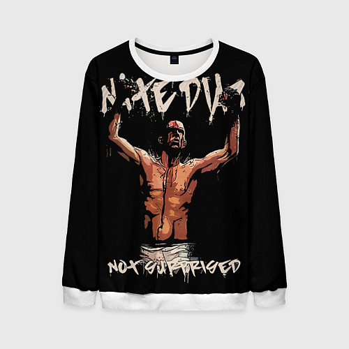 Мужской свитшот Нейт Диас / 3D-Белый – фото 1