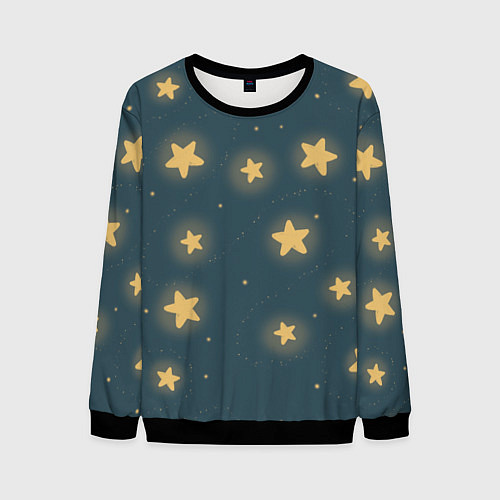 Мужской свитшот Звезды / 3D-Черный – фото 1