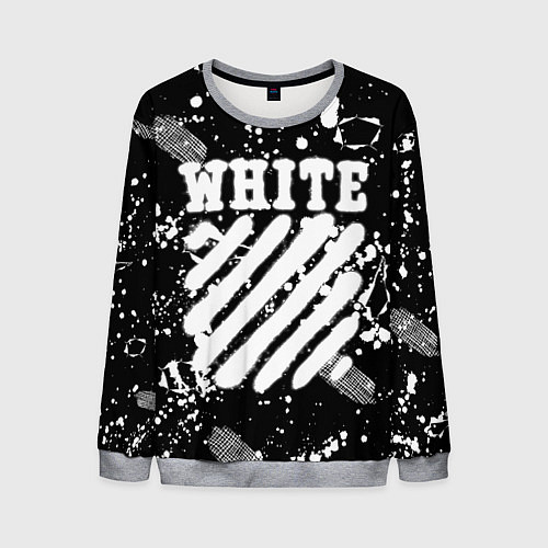 Мужской свитшот Off white / 3D-Меланж – фото 1