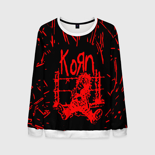 Мужской свитшот Korn / 3D-Белый – фото 1
