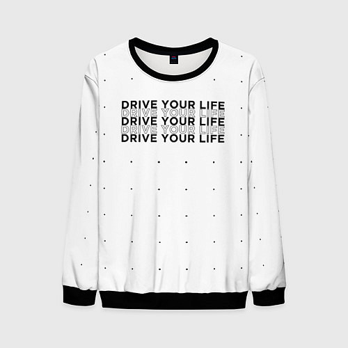 Мужской свитшот Drive Your Live / 3D-Черный – фото 1