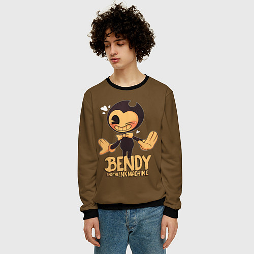 Мужской свитшот Bendy And The Ink Machine / 3D-Черный – фото 3