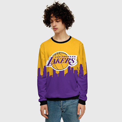 Мужской свитшот LOS ANGELES LAKERS / 3D-Черный – фото 3