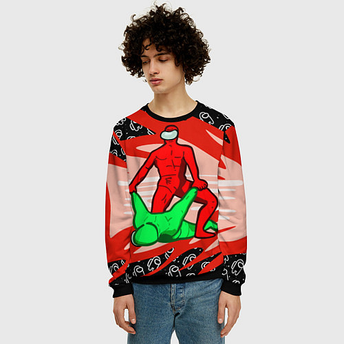 Мужской свитшот MASTER AMONG US / 3D-Черный – фото 3