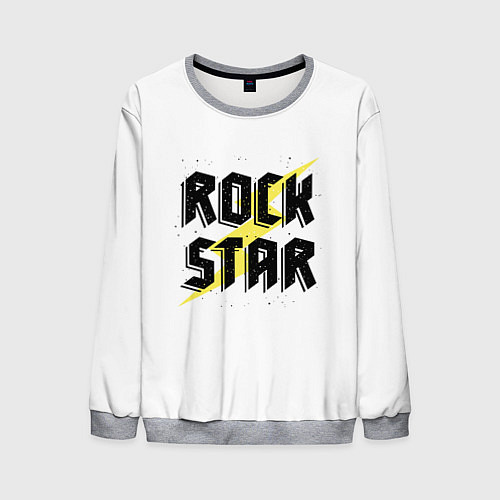 Мужской свитшот Rock star / 3D-Меланж – фото 1