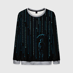 Мужской свитшот Двоичный дождь, матрица