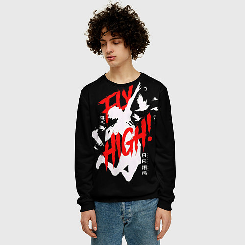 Мужской свитшот Haikyuu Haikyu Haikuu ! / 3D-Черный – фото 3