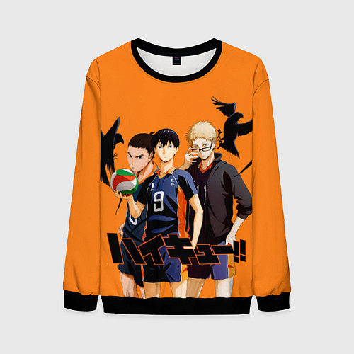 Мужской свитшот Haikyu Team / 3D-Черный – фото 1