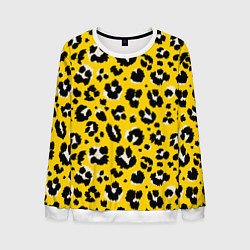 Свитшот мужской Леопард, цвет: 3D-белый