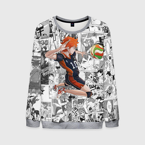 Мужской свитшот Хината Се Haikyu! / 3D-Меланж – фото 1