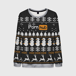 Свитшот мужской Christmas PornHub, цвет: 3D-меланж