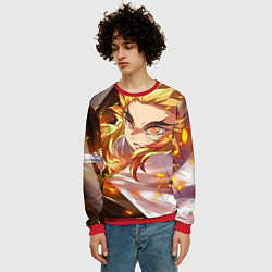 Свитшот мужской Клинок Рассекающий Демонов, цвет: 3D-красный — фото 2