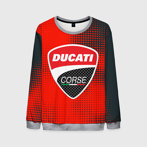 Мужской свитшот Ducati Corse logo / 3D-Меланж – фото 1