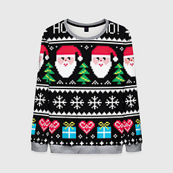 Свитшот мужской Ho! Ho! Ho!, цвет: 3D-меланж