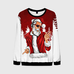 Свитшот мужской Music Santa, цвет: 3D-черный