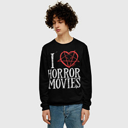 Свитшот мужской I Love Horror Movies, цвет: 3D-черный — фото 2