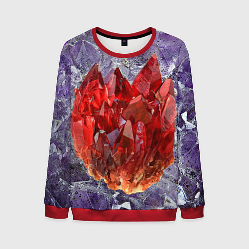 Мужской свитшот Роза инков / 3D-Красный – фото 1