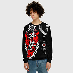 Свитшот мужской Ghost of Tsushima, цвет: 3D-черный — фото 2