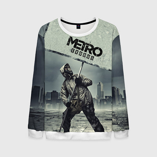 Мужской свитшот Metro Exodus / 3D-Белый – фото 1