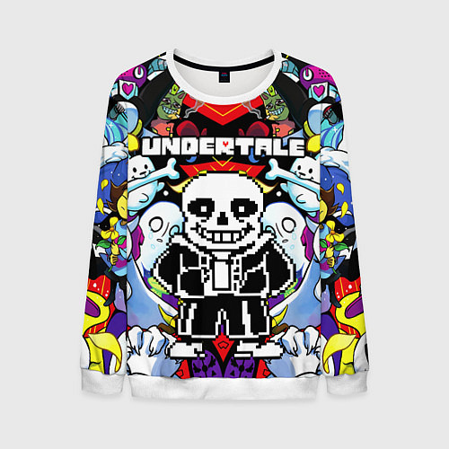 Мужской свитшот UNDERTALE / 3D-Белый – фото 1