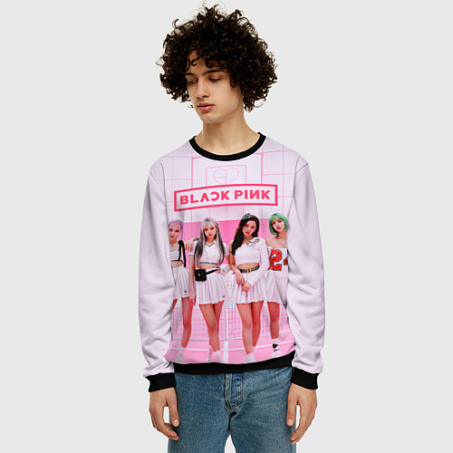Мужской свитшот BLACKPINK / 3D-Черный – фото 3