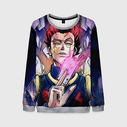 Мужской свитшот Хисока Hunter x Hunter / 3D-Меланж – фото 1