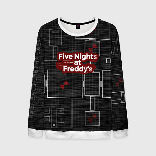 Мужской свитшот Five Nights At Freddy / 3D-Белый – фото 1