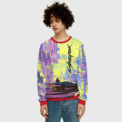 Свитшот мужской Cyberpunk 2077, цвет: 3D-красный — фото 2