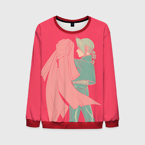 Мужской свитшот Стальной Алхимик / 3D-Красный – фото 1