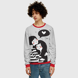 Свитшот мужской Любовь, цвет: 3D-красный — фото 2