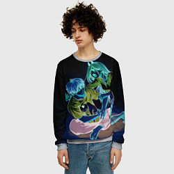 Свитшот мужской Человек Бензопила, цвет: 3D-меланж — фото 2