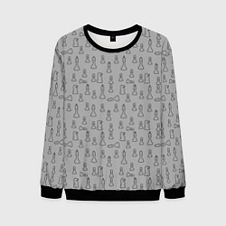 Свитшот мужской Шахматы, цвет: 3D-черный