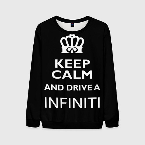 Мужской свитшот Drive a INFINITI! / 3D-Черный – фото 1