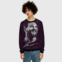 Свитшот мужской Лионель месси с автографом, цвет: 3D-черный — фото 2