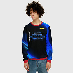 Свитшот мужской Chevrolet, цвет: 3D-красный — фото 2