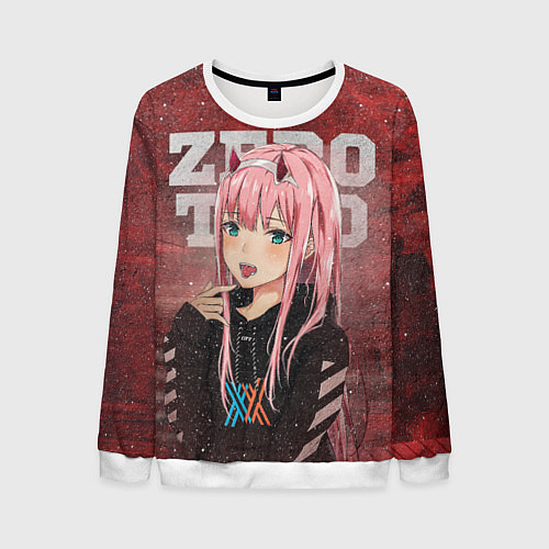 Мужской свитшот Zero Two / 3D-Белый – фото 1