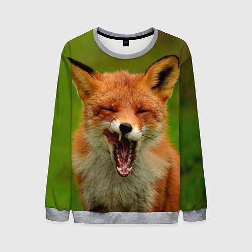 Мужской свитшот Лисица / 3D-Меланж – фото 1