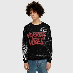 Свитшот мужской Хоррор настроение, цвет: 3D-черный — фото 2