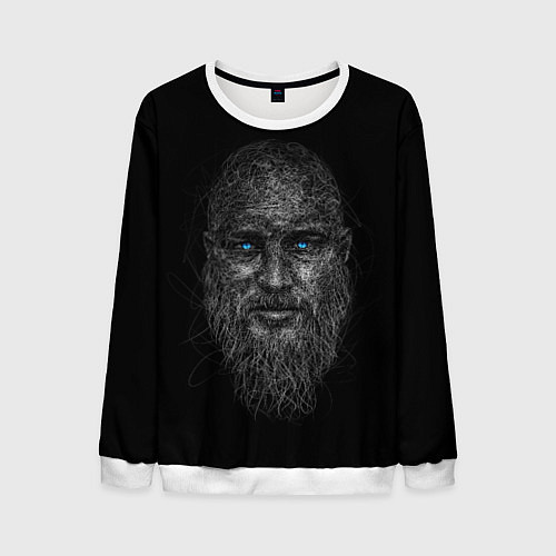 Мужской свитшот Ragnar Lodbrok / 3D-Белый – фото 1