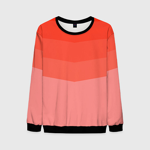 Мужской свитшот Персиковый Градиент / 3D-Черный – фото 1