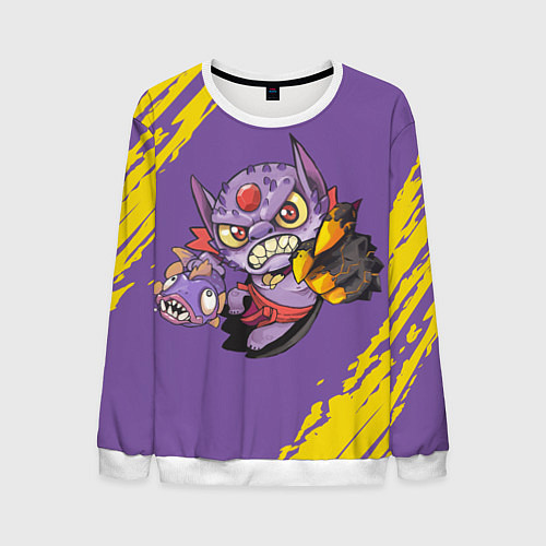 Мужской свитшот Лион Dota 2 / 3D-Белый – фото 1