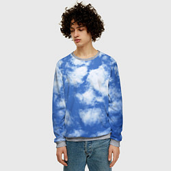 Свитшот мужской ОБЛАКА, цвет: 3D-меланж — фото 2