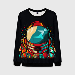 Свитшот мужской Яркий Астронавт, цвет: 3D-черный